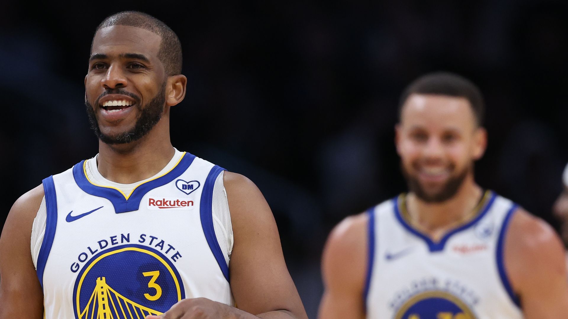 chris paul and steph curry smile