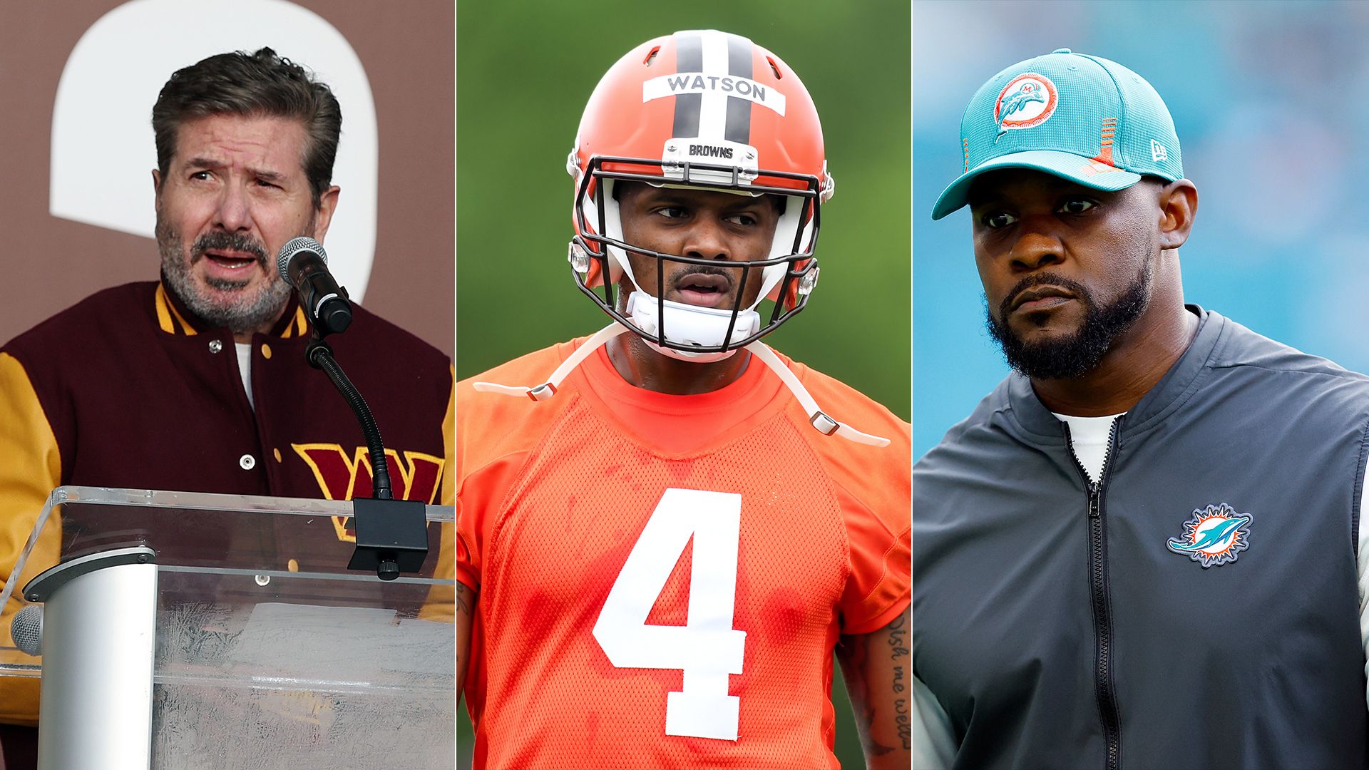 Dan Snyder, Deshaun Watson, Brian Flores