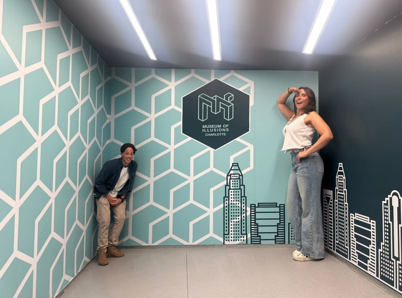 two people in a room