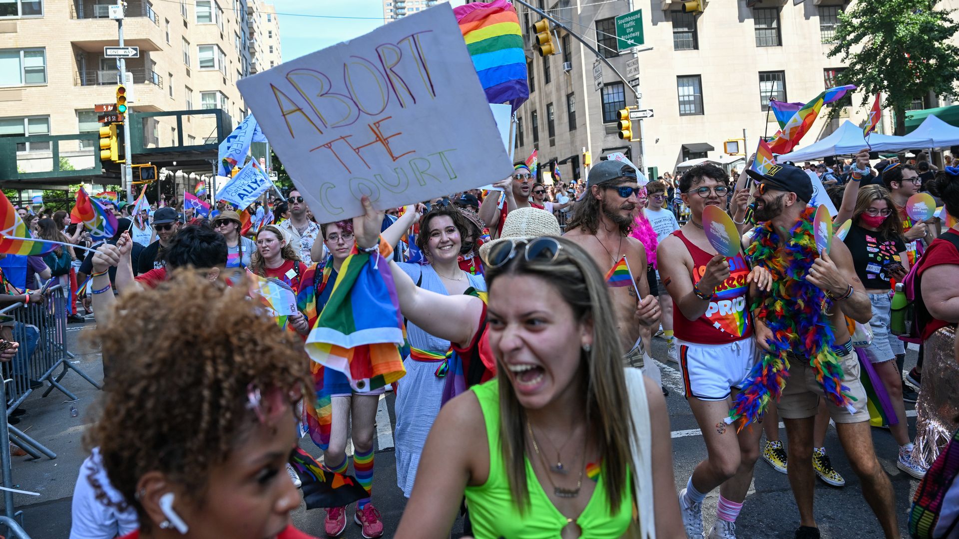 Photos: Pride marches across U.S. dominated by abortion ruling