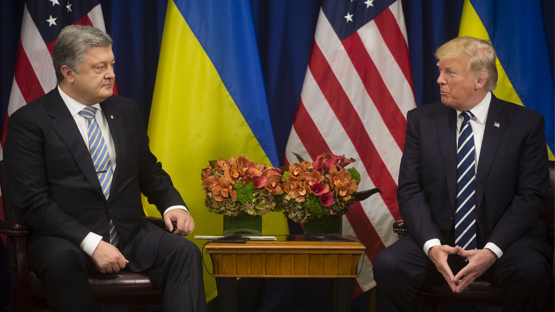 President Trump and Petro Poroshenko