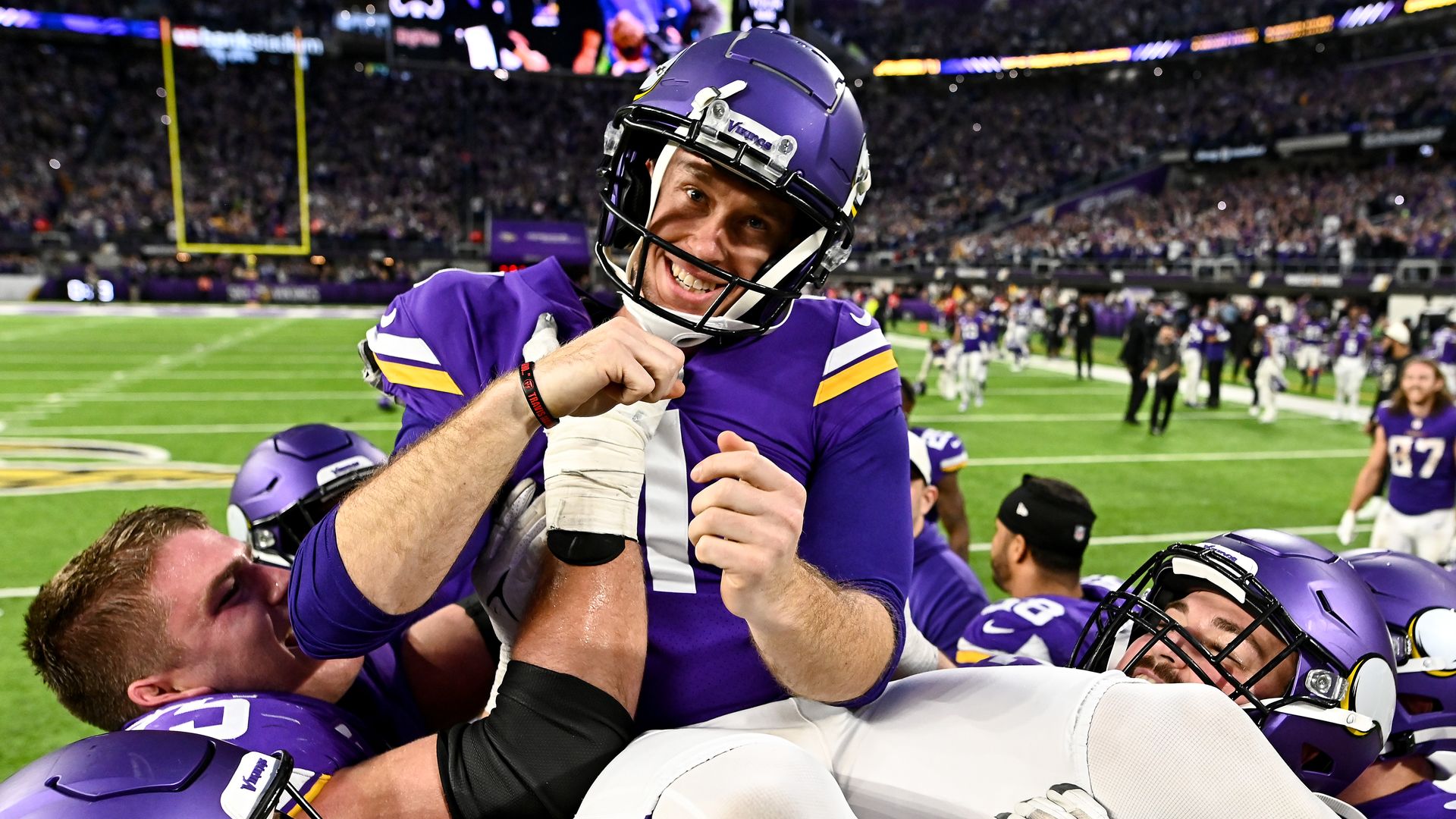 Vikings celebrating