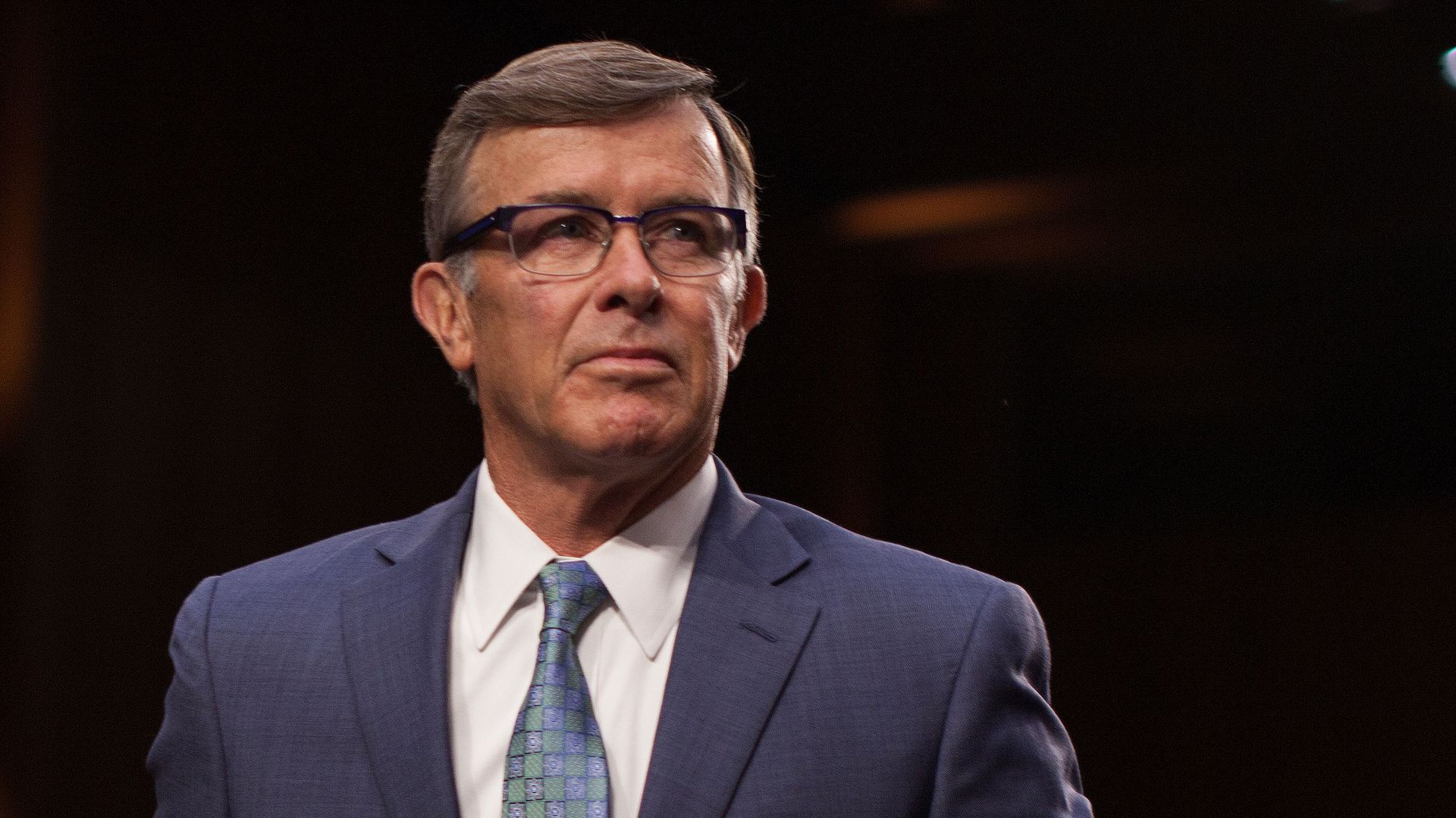 Joseph Maguire, looks on during his confirmation hearing before the Senate Intelligence Committee on Capitol Hill in Washington, DC, on July 25, 2018.