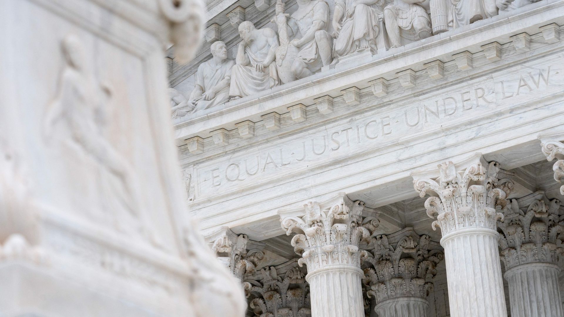 The front of the United States Supreme Court.