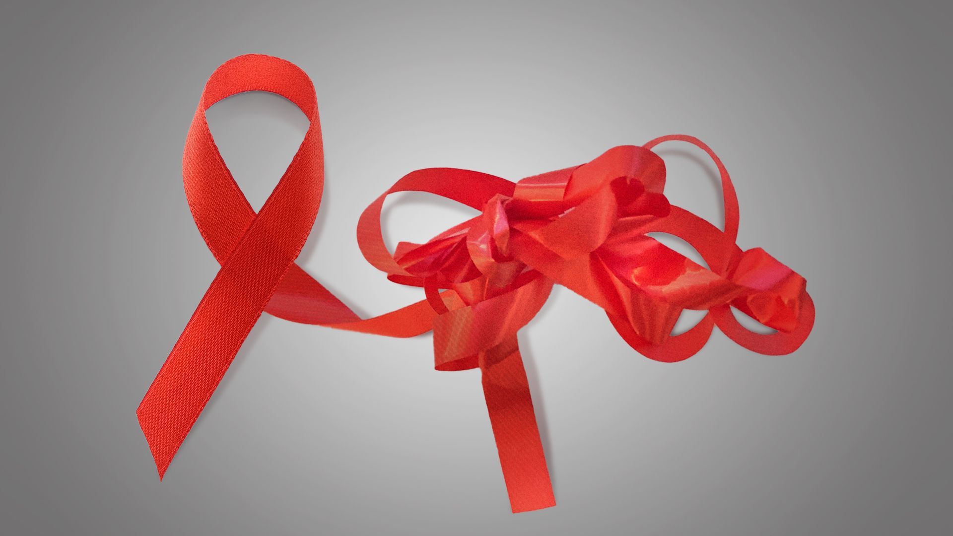 Illustration of a cause ribbon with one end tangled in a knot