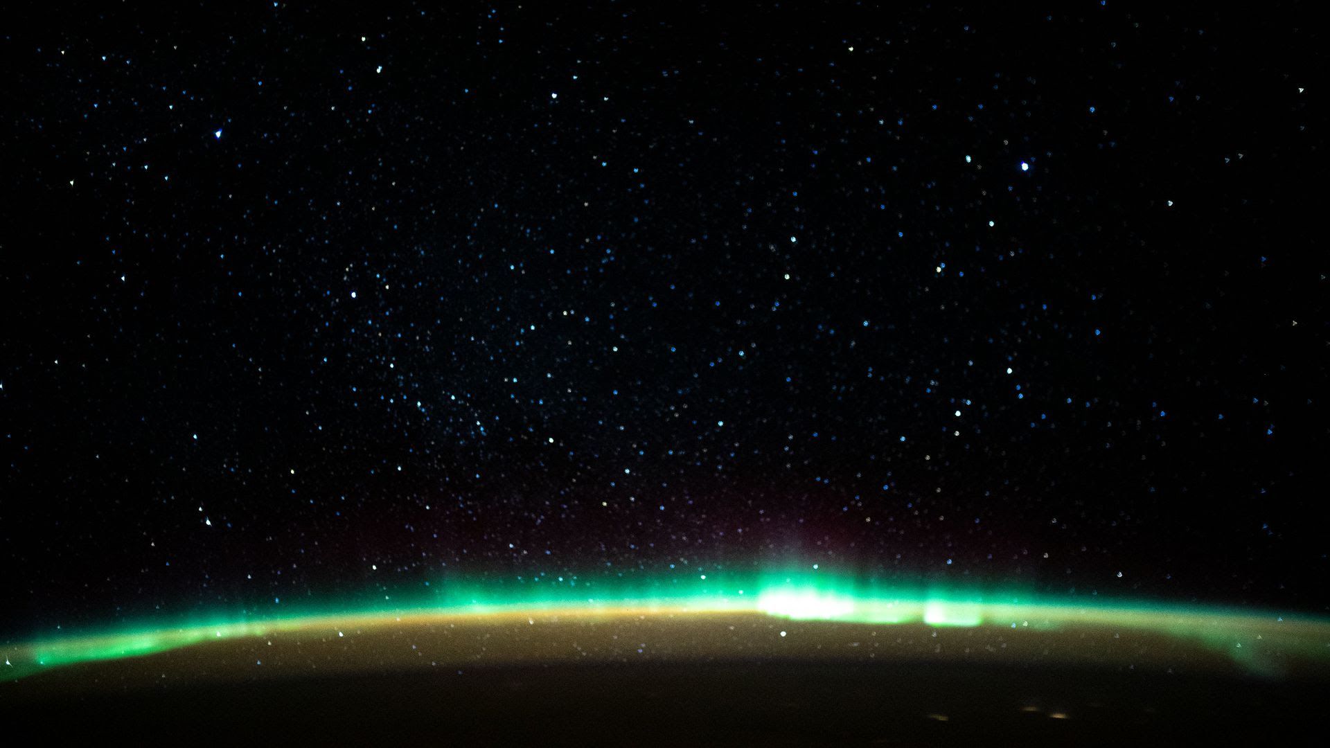 A photo of the sky from outer space.