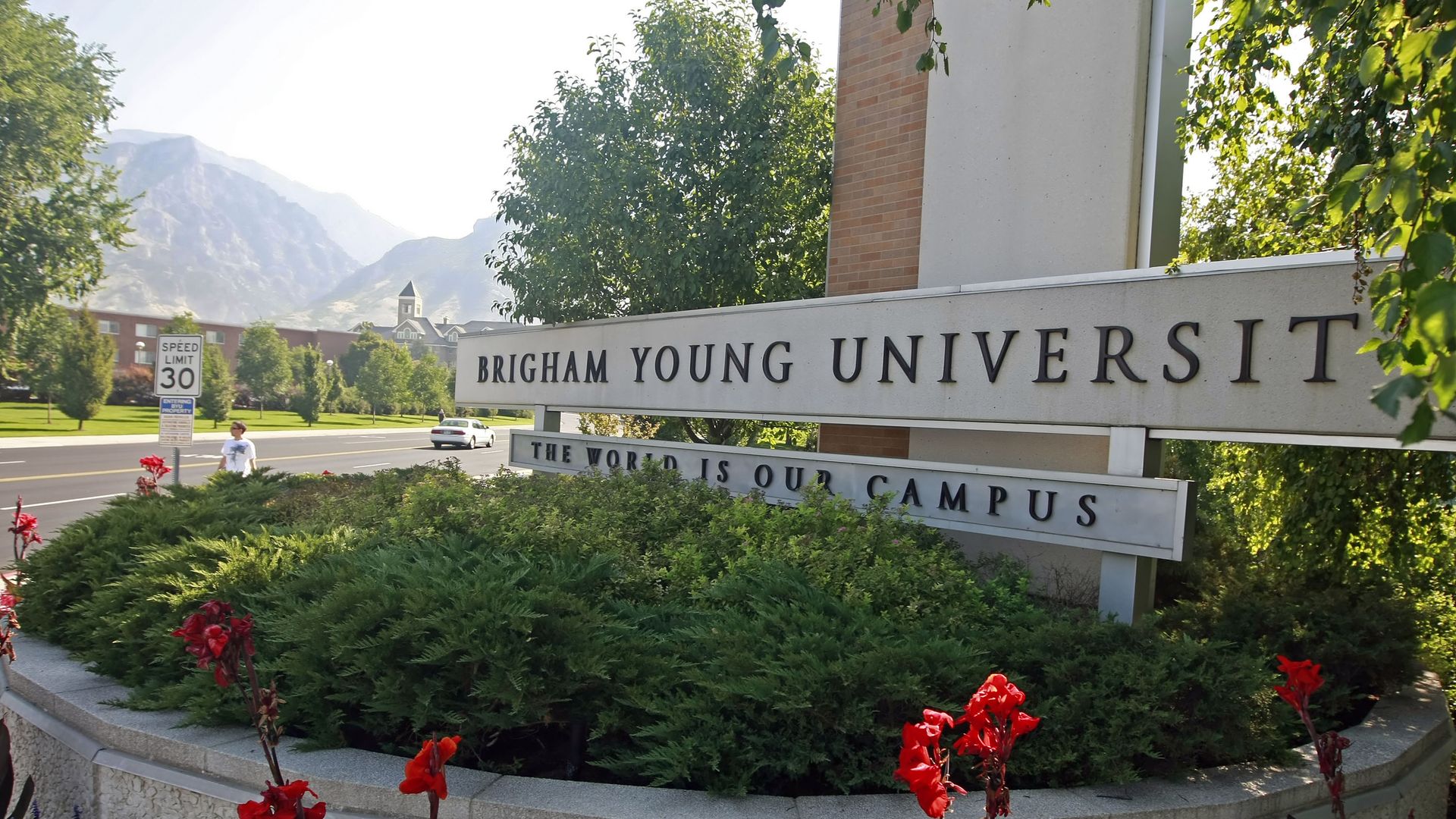 A sign at BYU