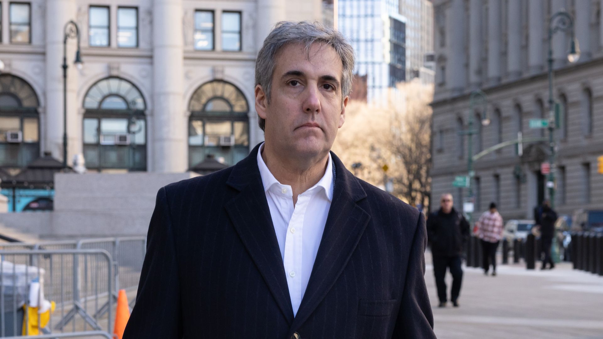 Michael Cohen, former personal lawyer to US President Donald Trump, arrives at federal court in New York, US, on Thursday, Dec. 14, 2023.