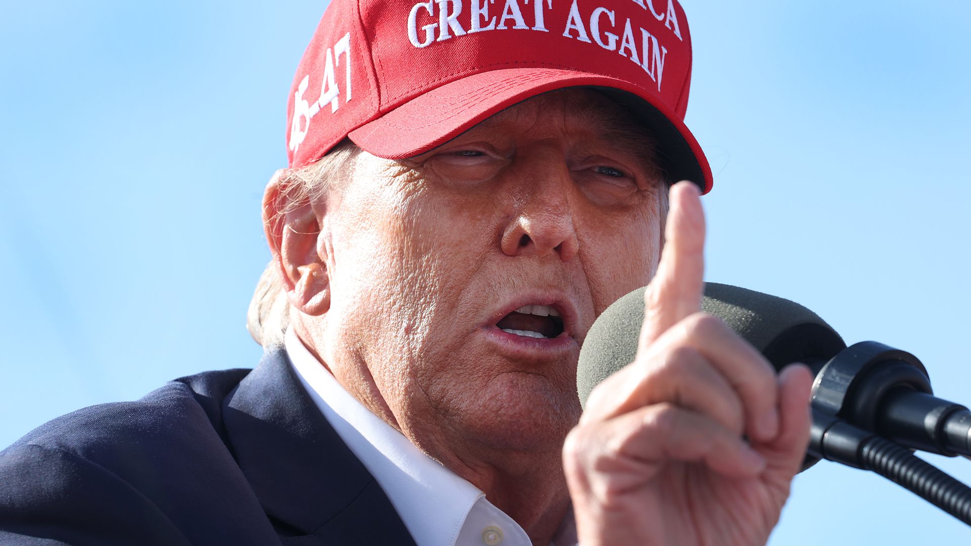 Former President Trump speaking at a rally in Vandalia, Ohio, on March 16.