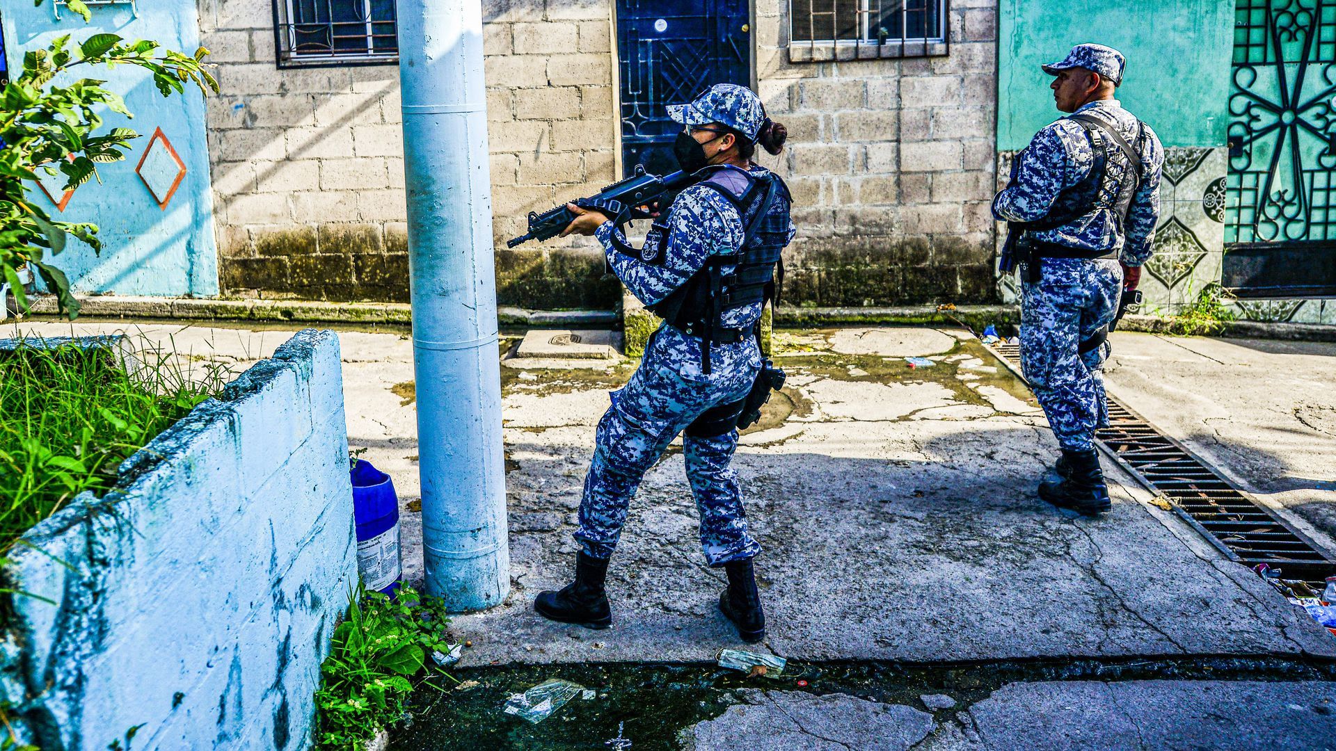 Police officers on patrol