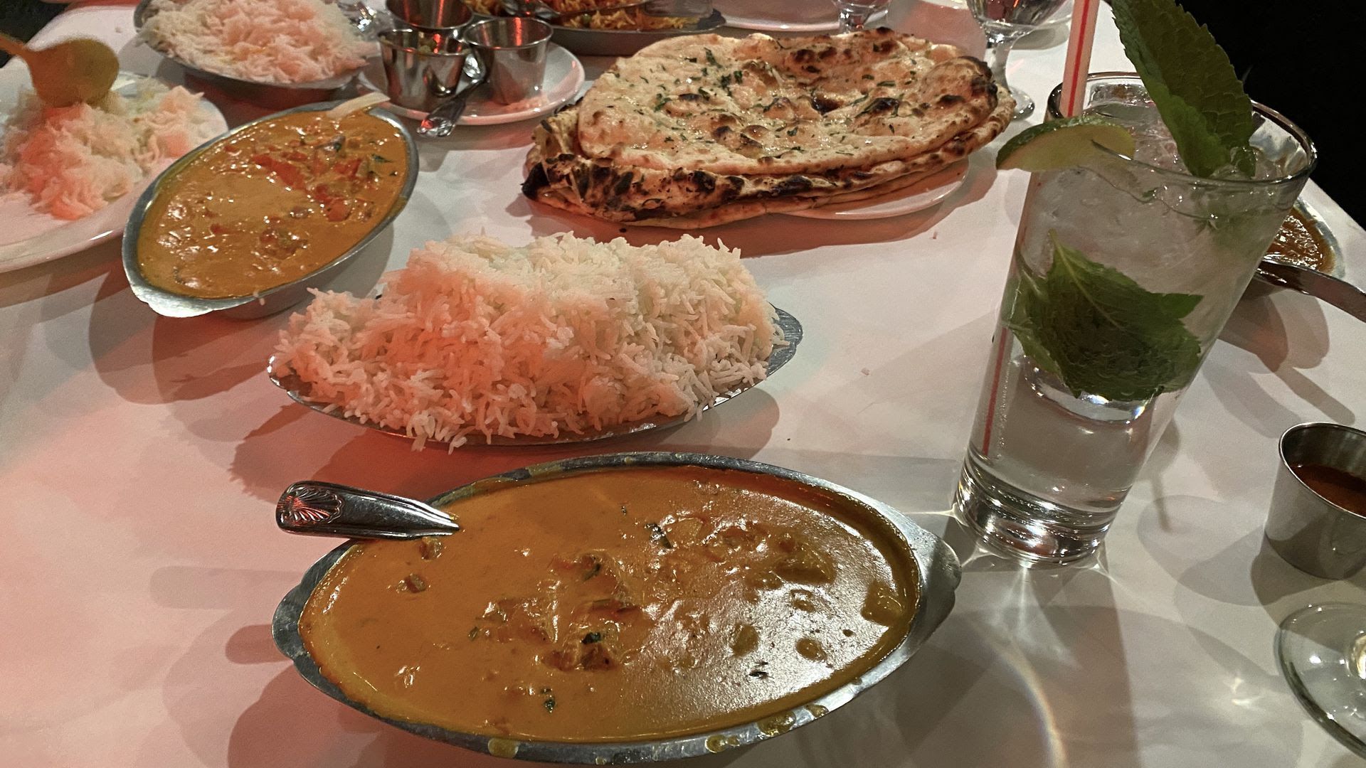 A Restaurant Week meal at Aab India, chicken tikka masala.