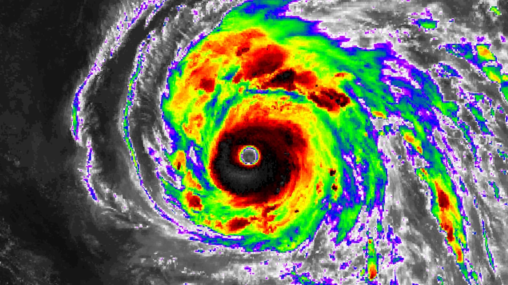 Satellite image showing Super Typhoon Maria on July 8, 2018.