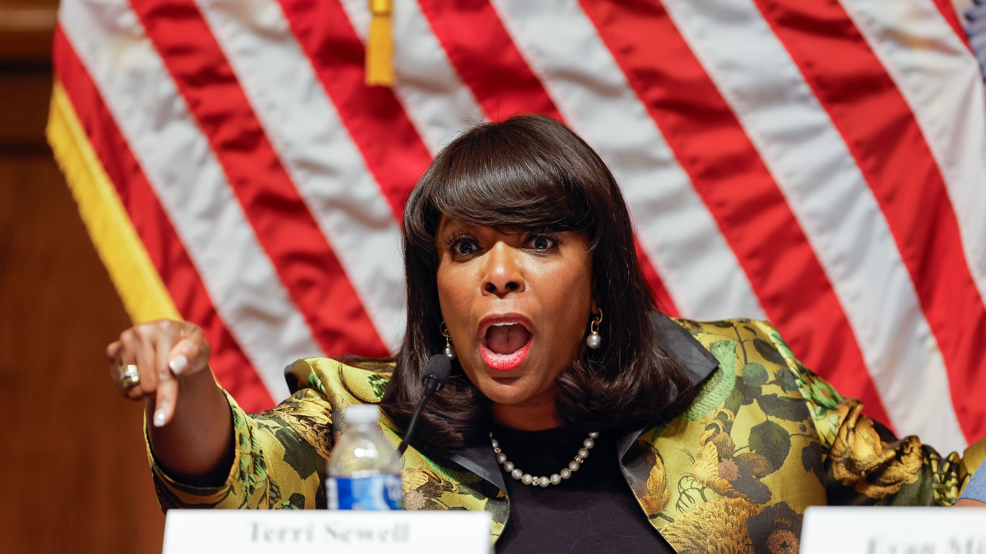 Rep. Terri Sewell (D-Ala.) speaks at a meeting of civil rights leaders in Birmingham, Ala., last month.