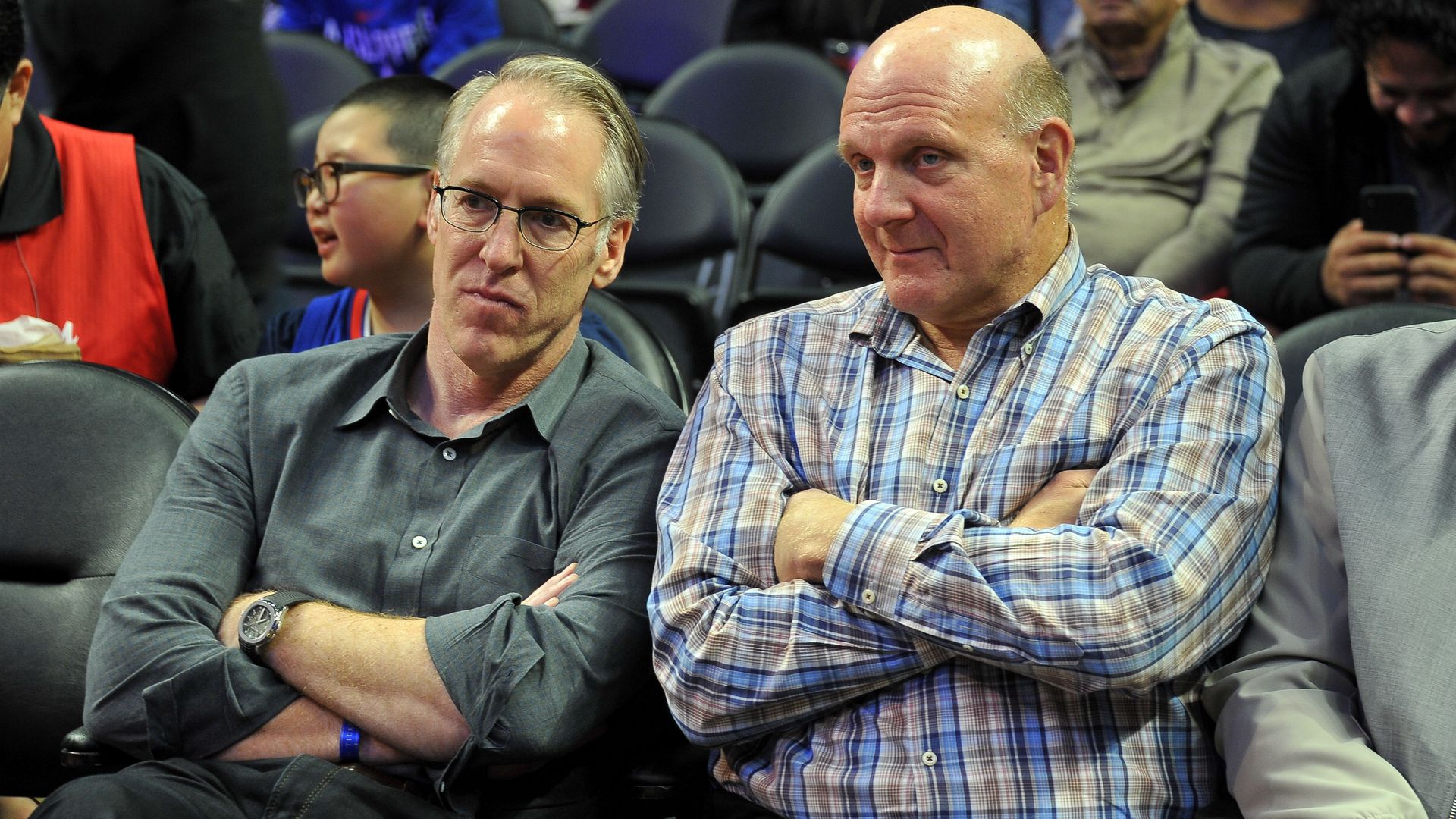 Steve Ballmer at a basketball game. 