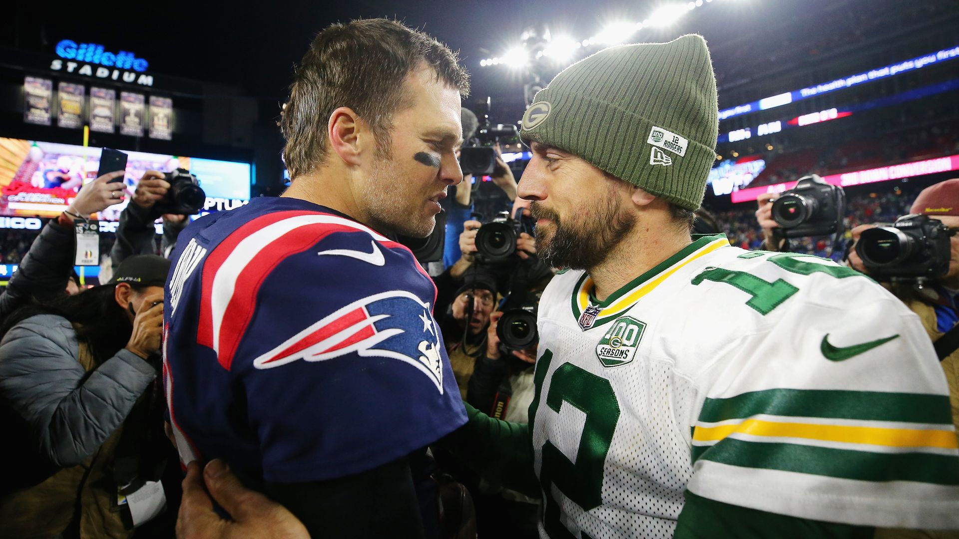 Aaron Rodgers and Tom Brady