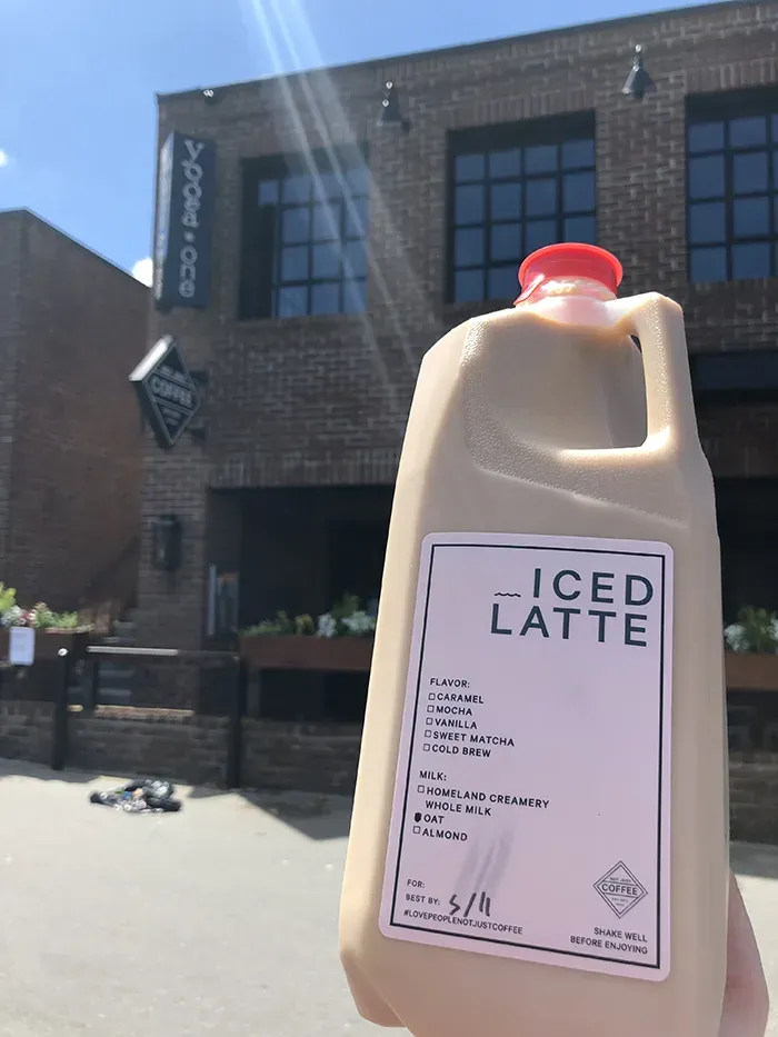 not just coffee iced latte