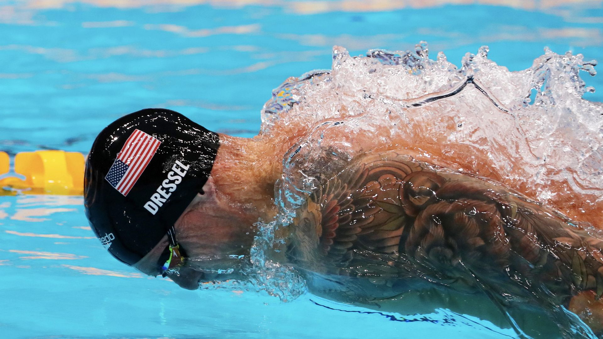 Caeleb Dressel of Team Unites States in action during the men's 100m butterfluy final at Tokyo Aquatics Centre on July 31, 2021 in Tokyo, Japan