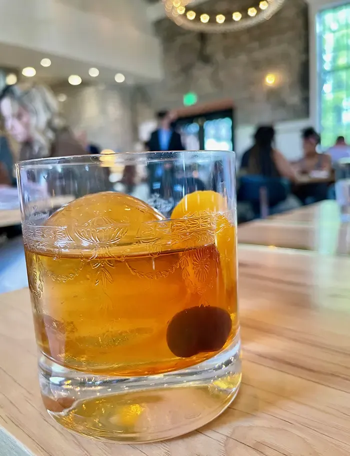 old fashioned cocktail at supperland