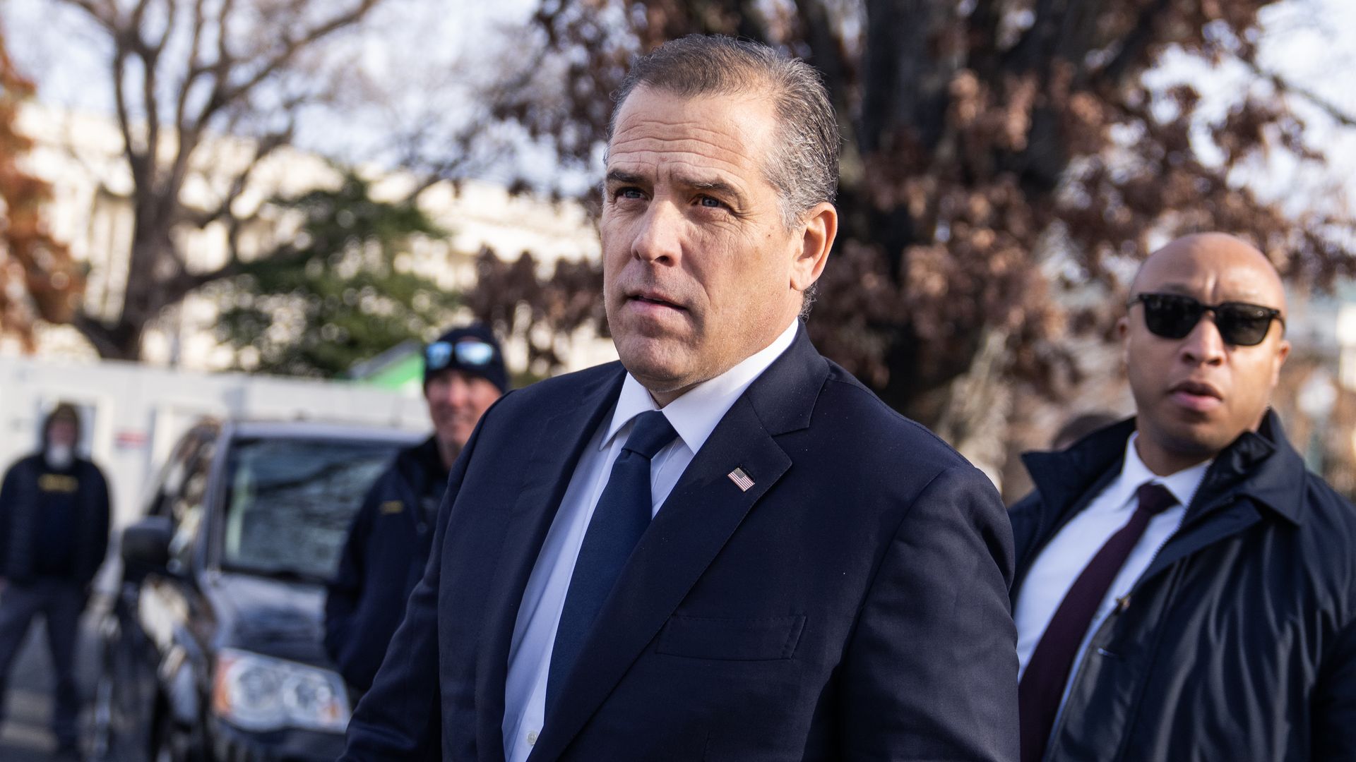 Hunter Biden walking outside 