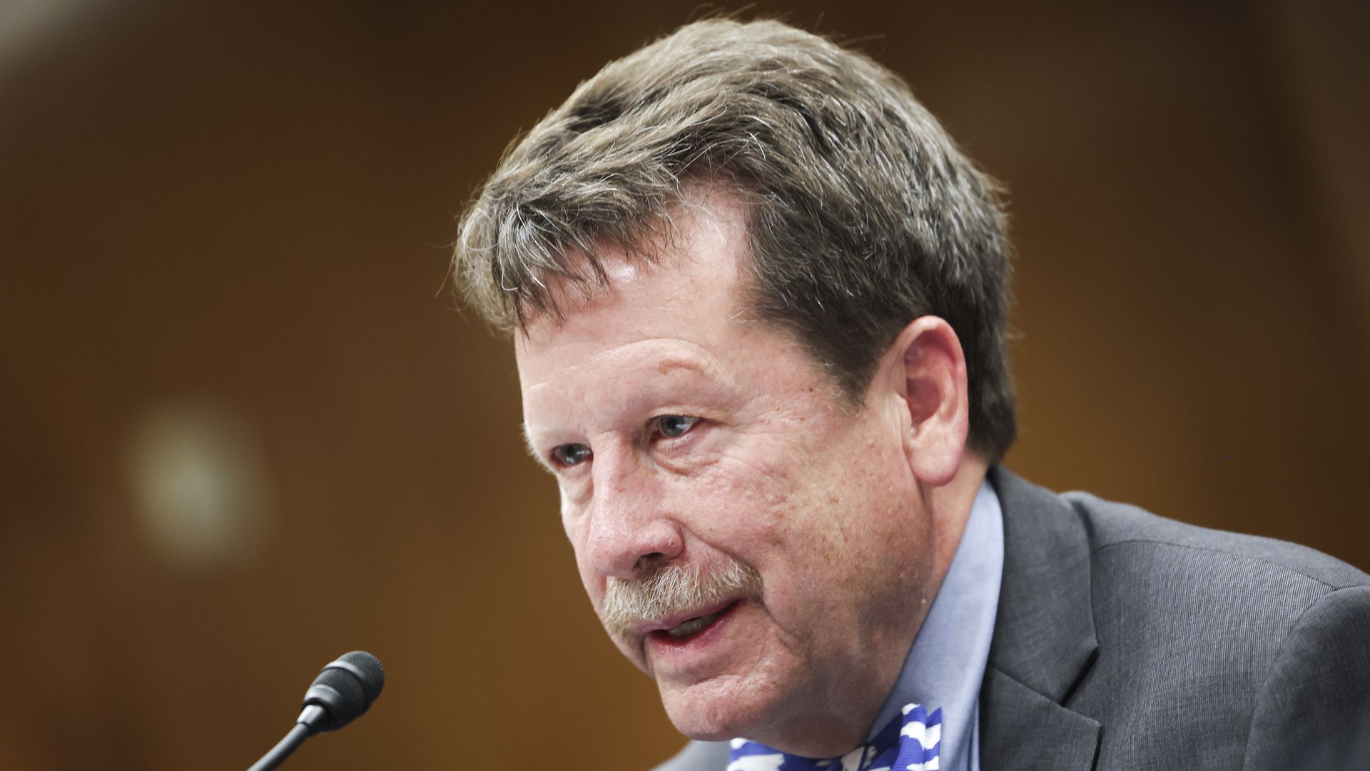 Food and Drug Administration (FDA) Commissioner Robert Califf testifies during a Senate  hearing on Capitol Hill, April 28.
