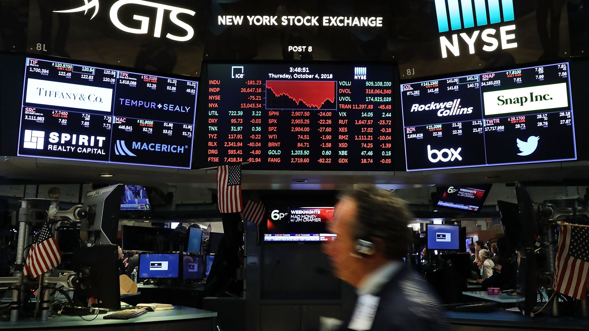 Trader on the floor of the exchange.