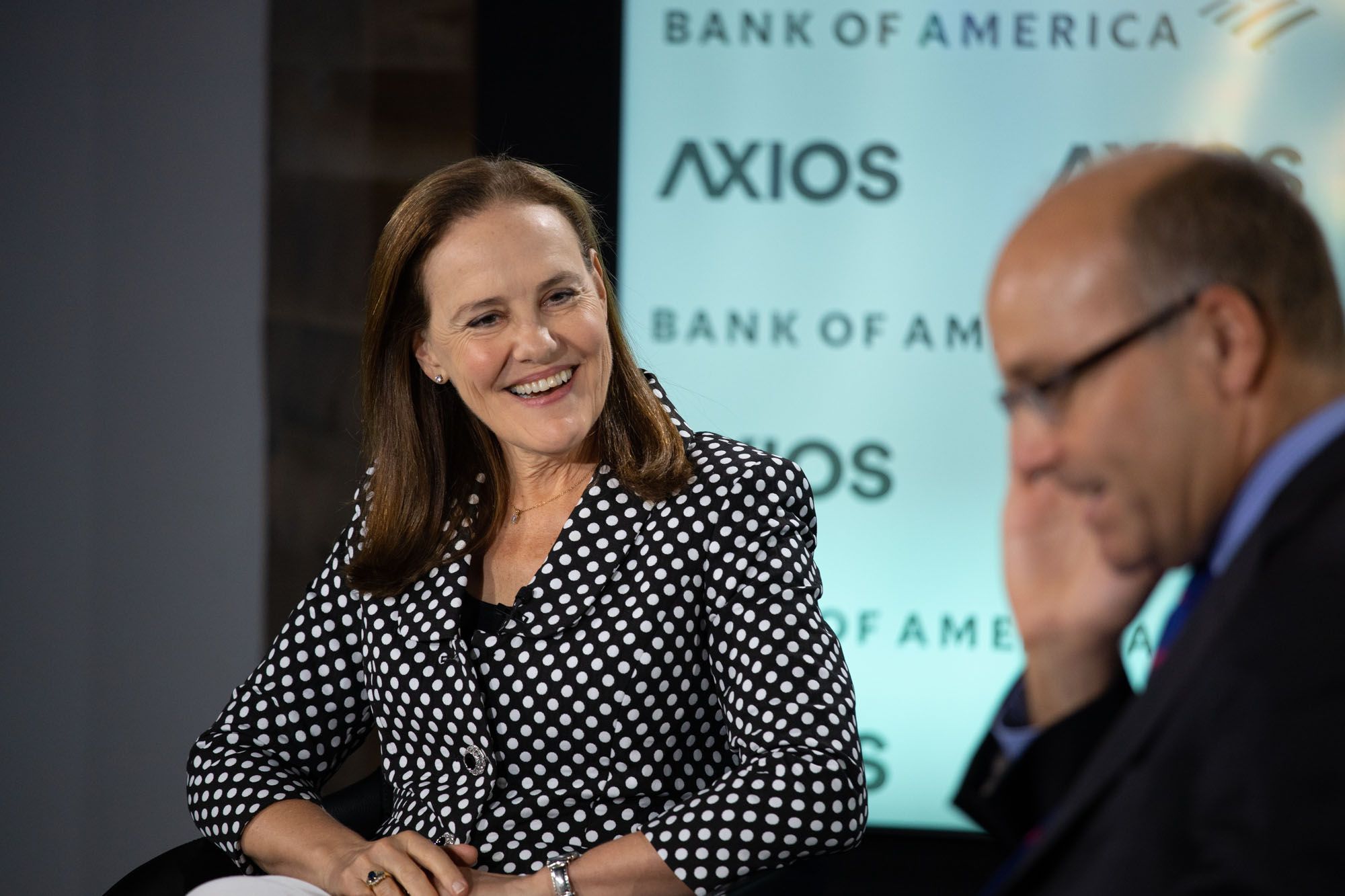 Former Under Secretary of Defense for Policy Michèle Flournoy on the Axios stage. 