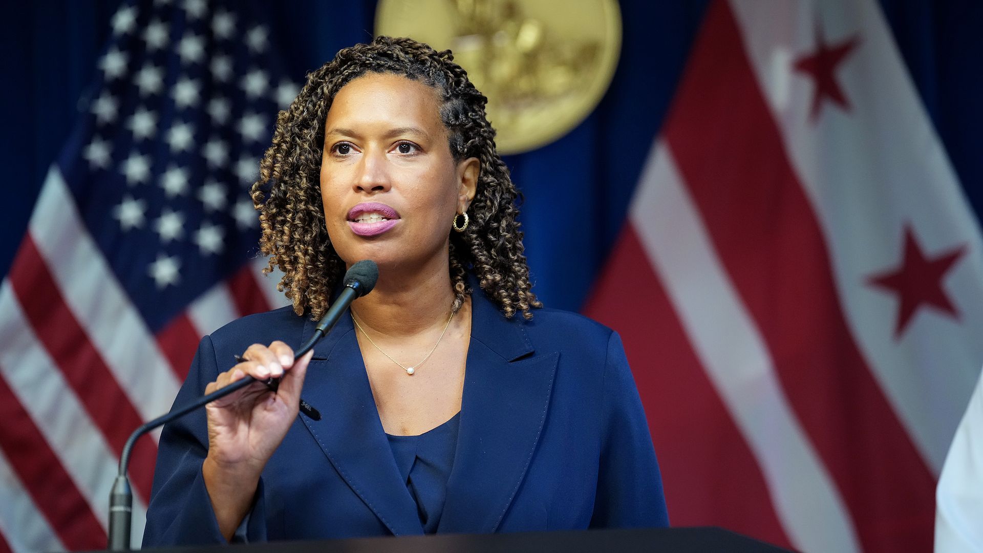 Muriel Bowser at a podium