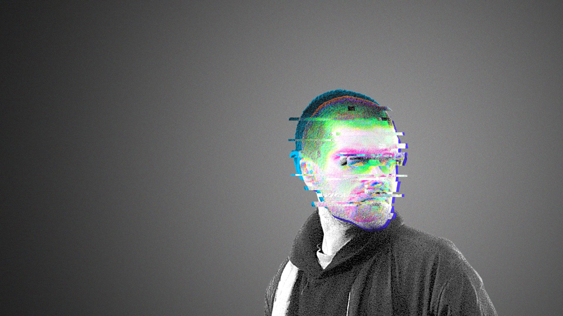 An image of man whose face is blurred
