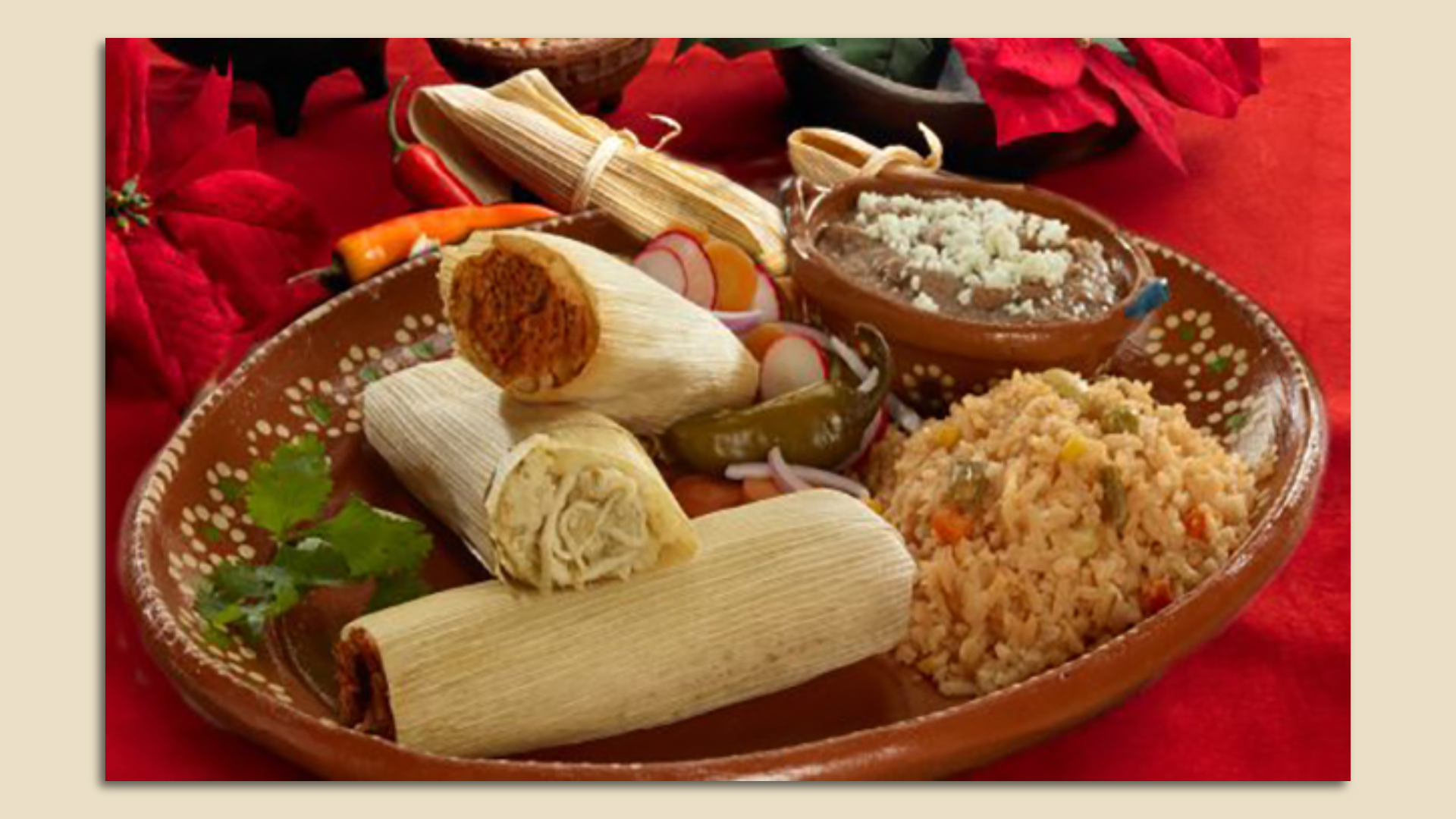 A plate of tamales.