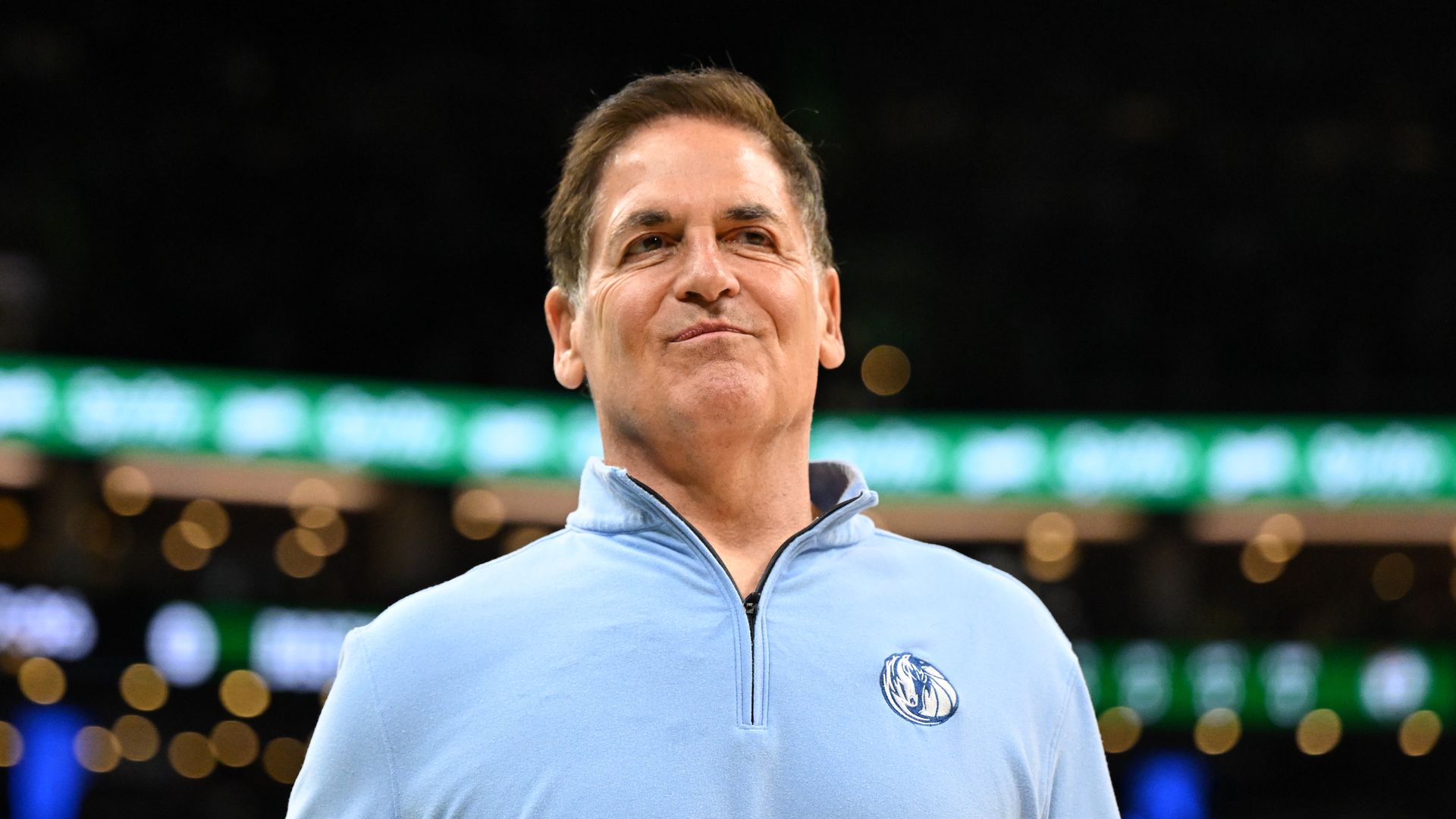 Mark Cuban of the Dallas Mavericks walks onto the court before a game against the Boston Celtics at the TD Garden on March 01, 2024 in Boston, Massachusetts. NOTE TO USER: User expressly acknowledges and agrees that, by downloading and or using this photograph, User is consenting to the terms and co