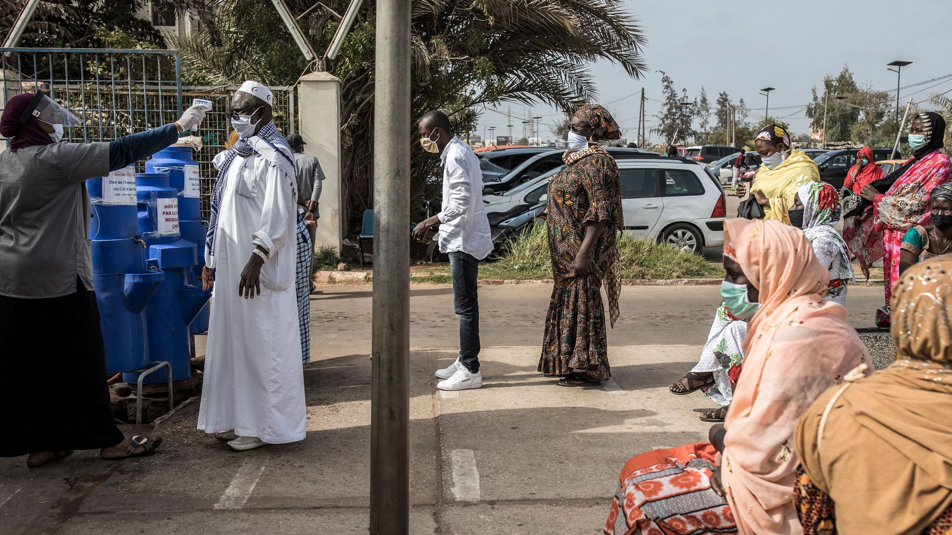 Patients are screened in Dakar, Senegal. 