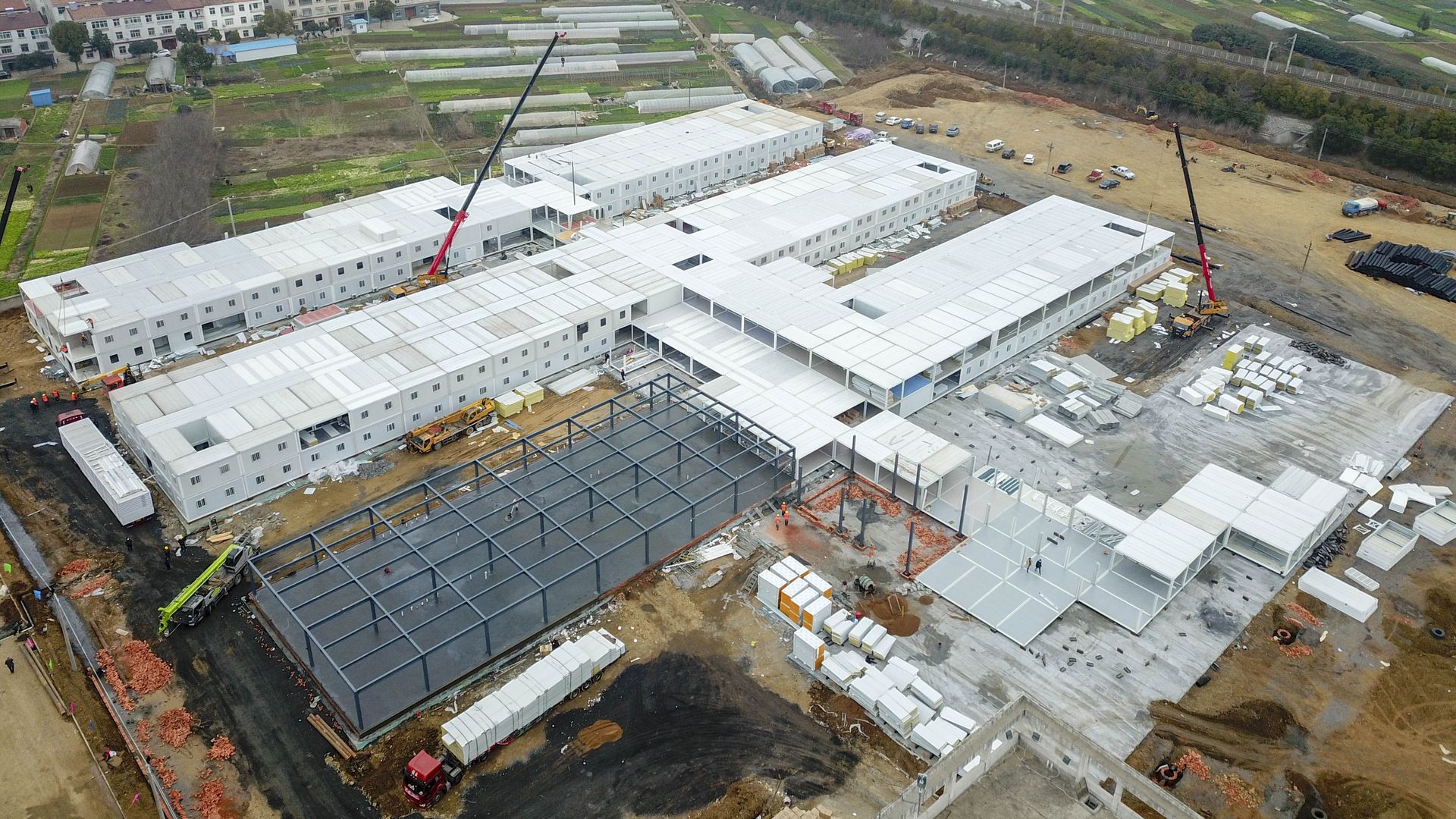 a makeshift hospital in Anlu City