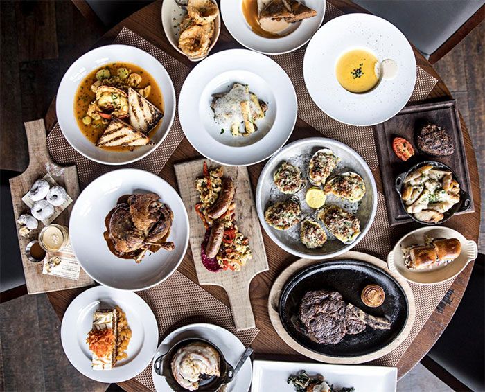 oak-steakhouse-table-of-food-southpark