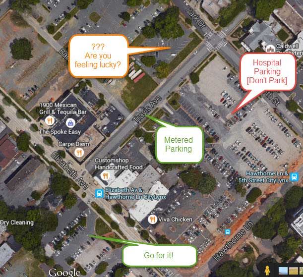 Charlotte-Streetcar-Parking-Map