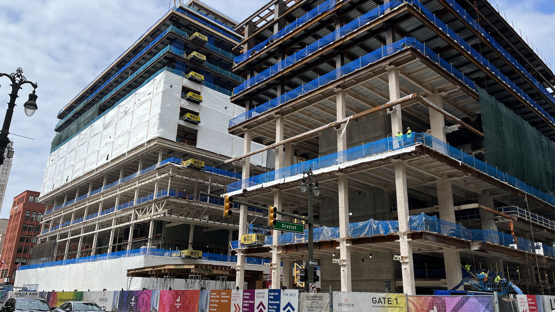 Hudson's development in downtown Detroit. 