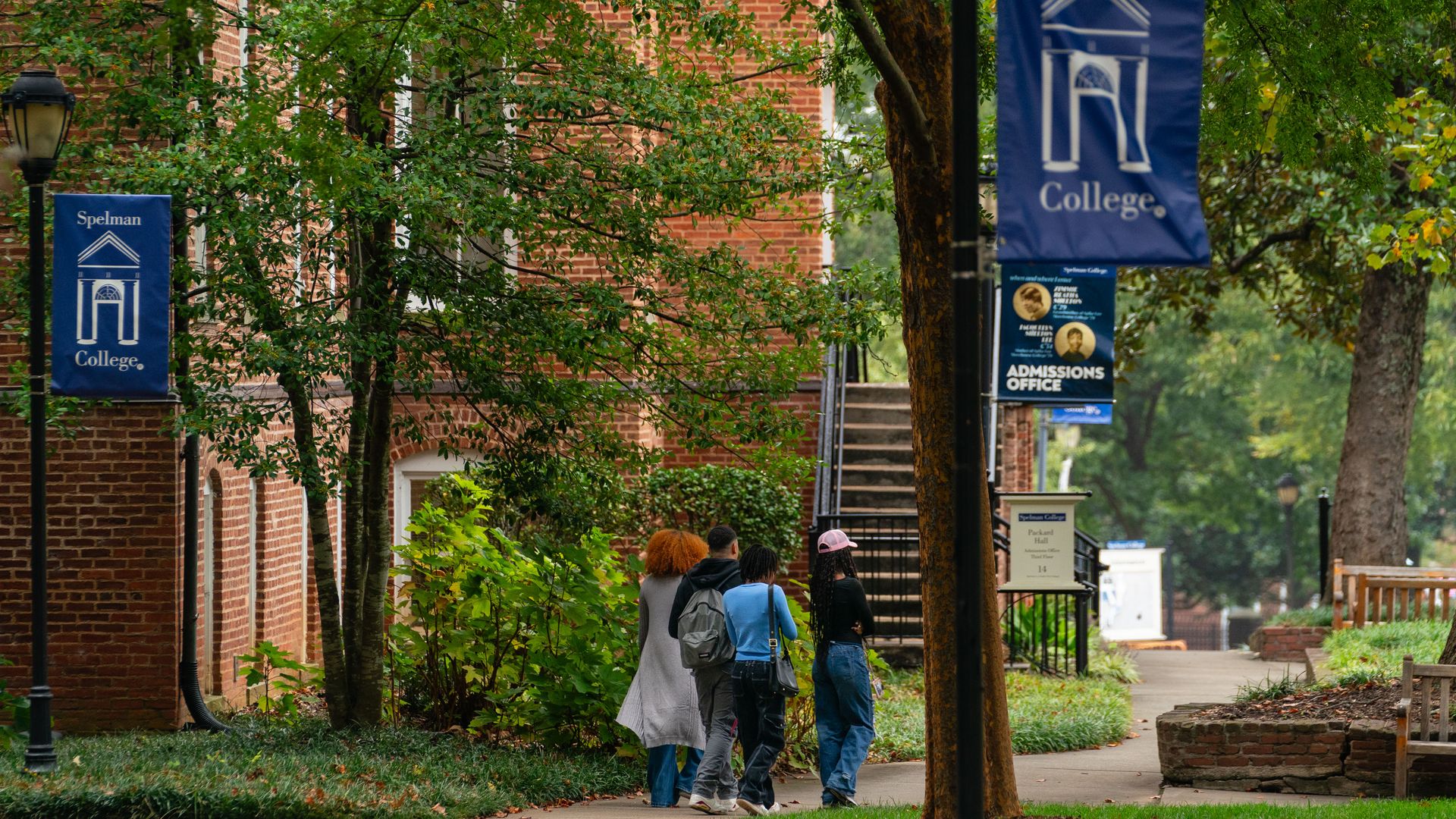 Students on Spelman College campus.