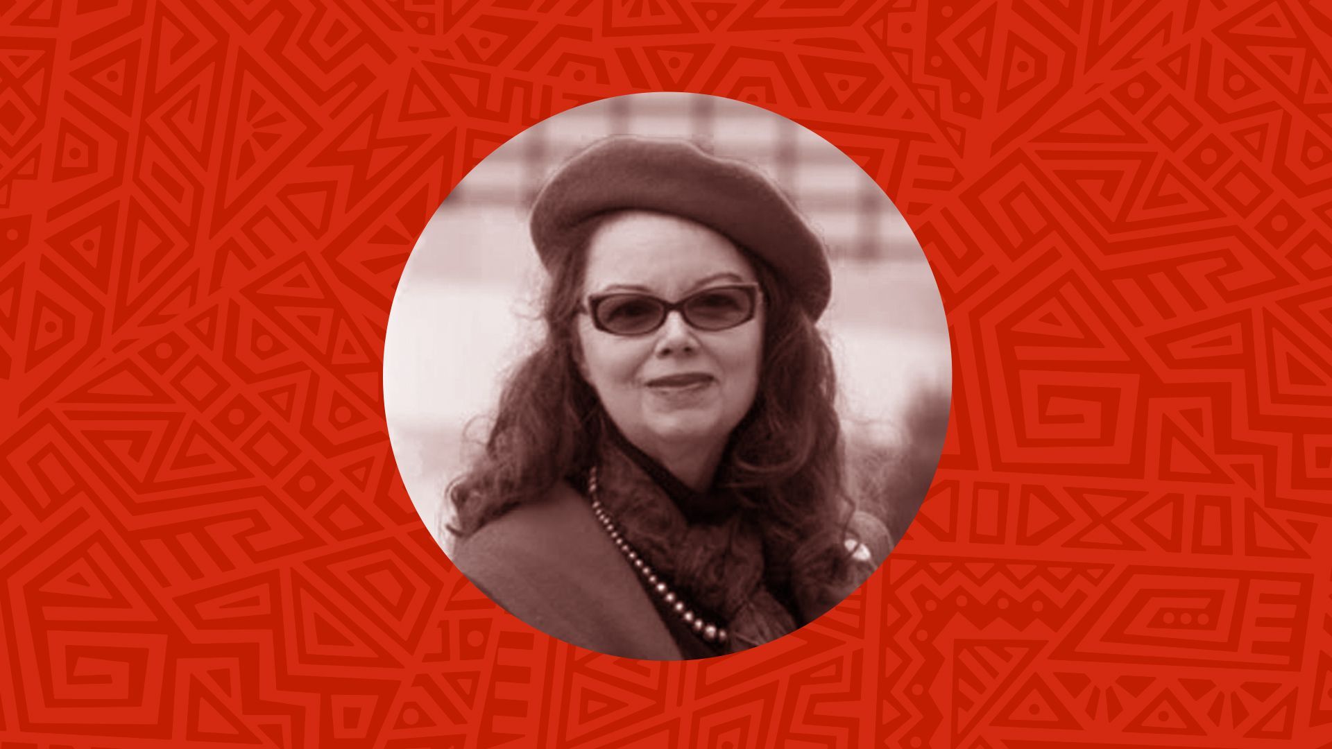 Photo illustration of Brigitte Davila surrounded by abstract patterns and shapes.