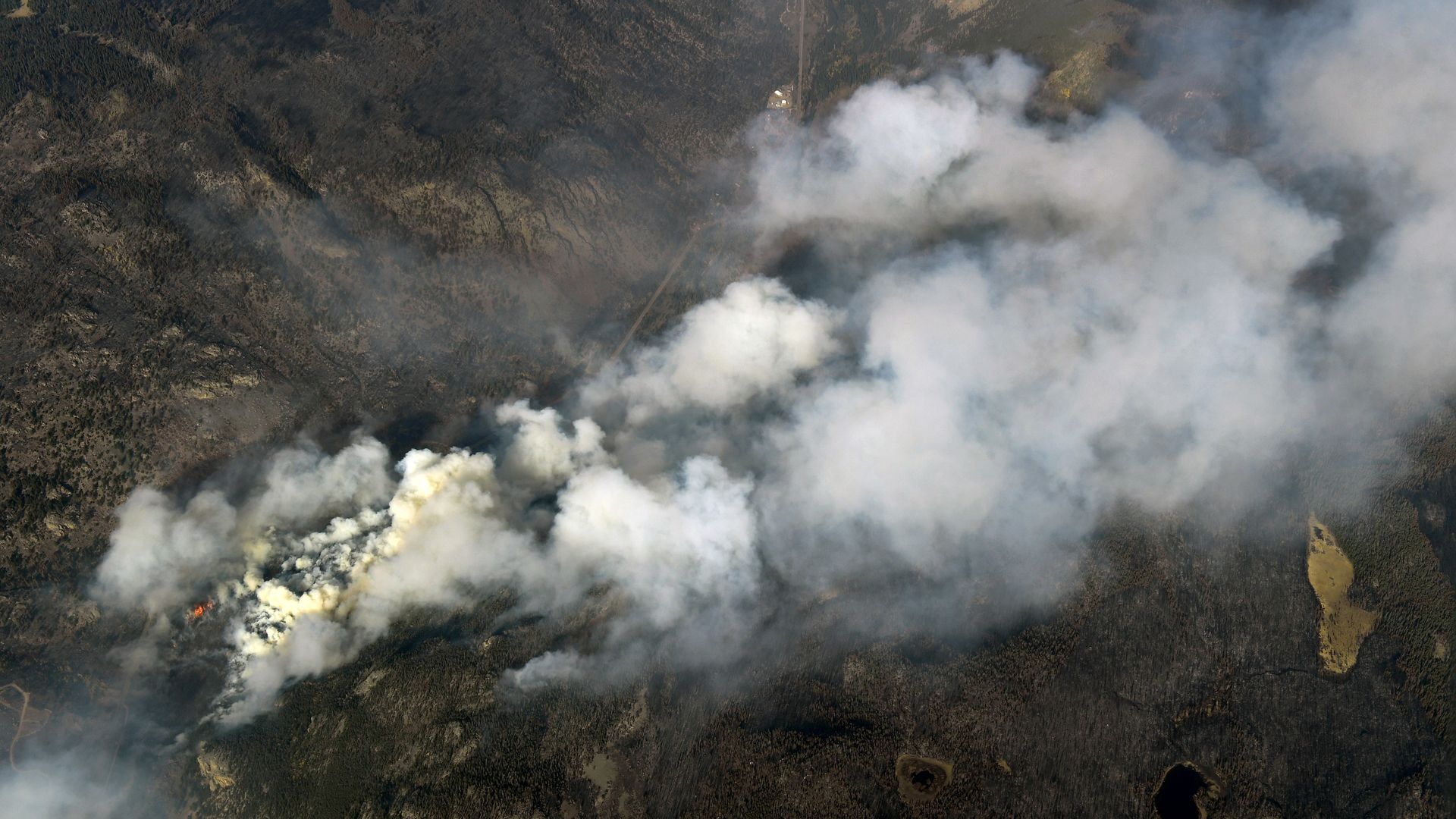 Heavy smoke rising from the Cameron Peak fire near Fort Collins, Colorado, on Oct. 5.