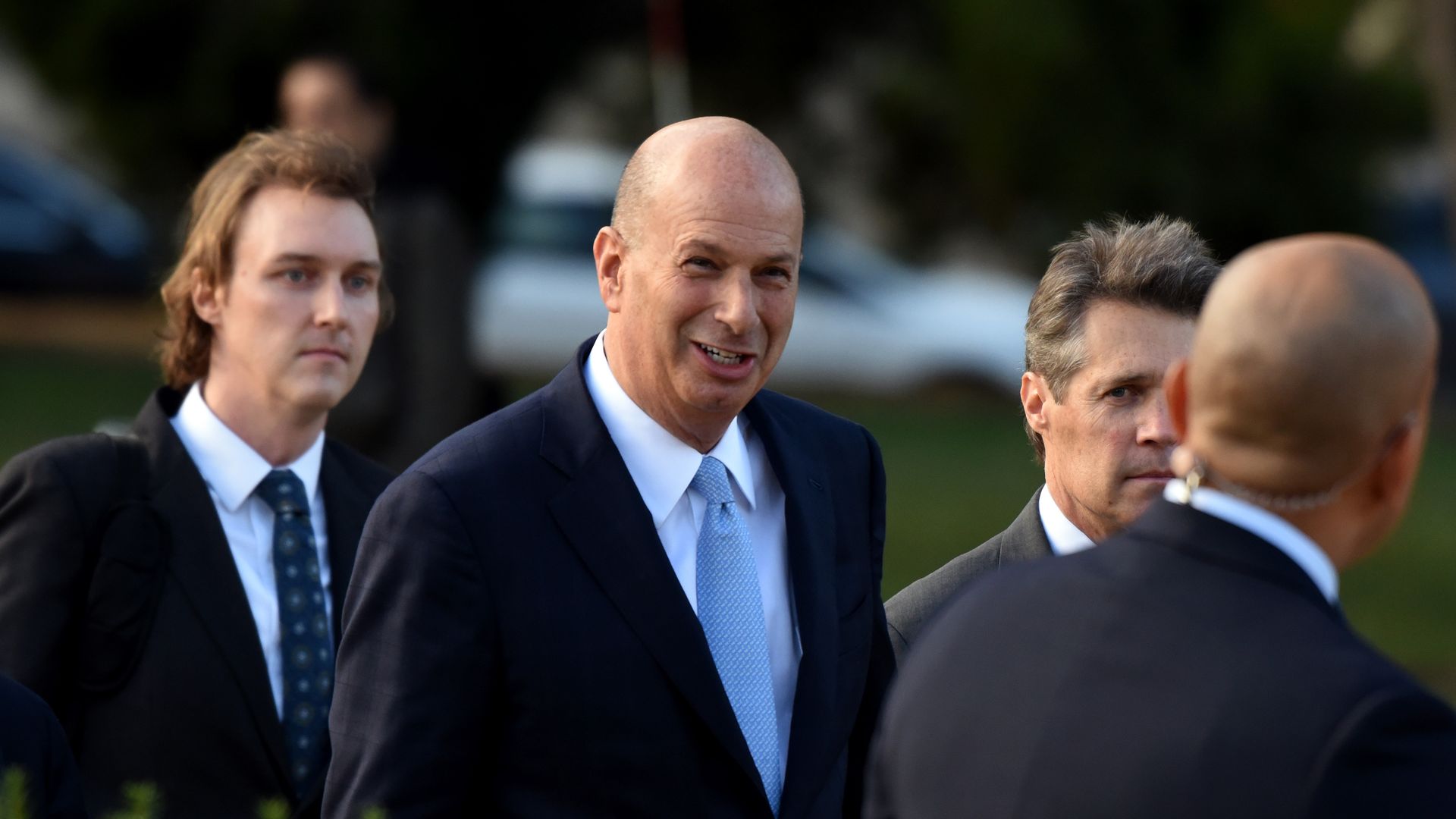S Ambassador Gordon Sondland (C) arrives at the US Capitol October 17