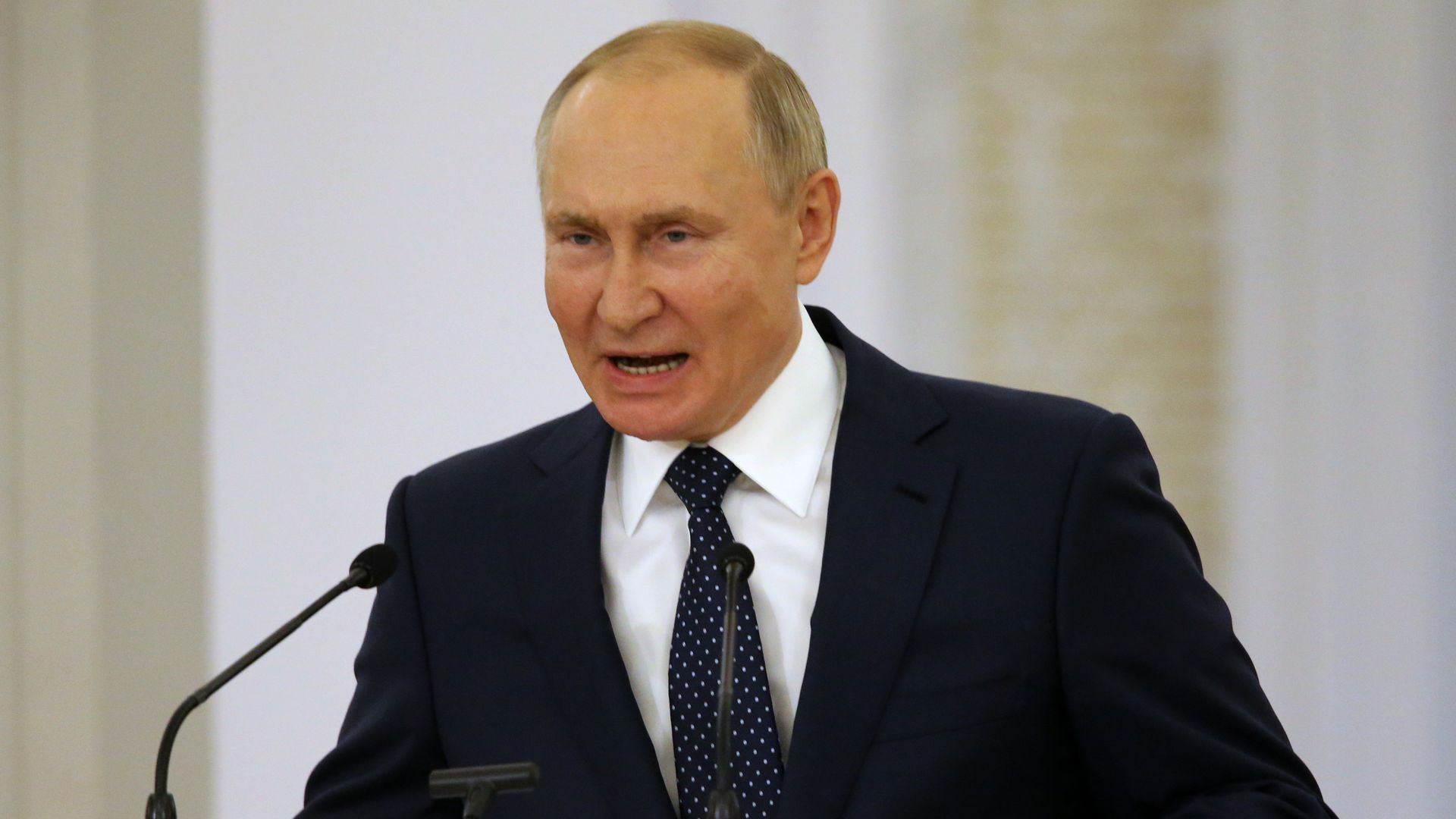 Russian President Vladimir Putin speaking in Moscow on Sept. 13.