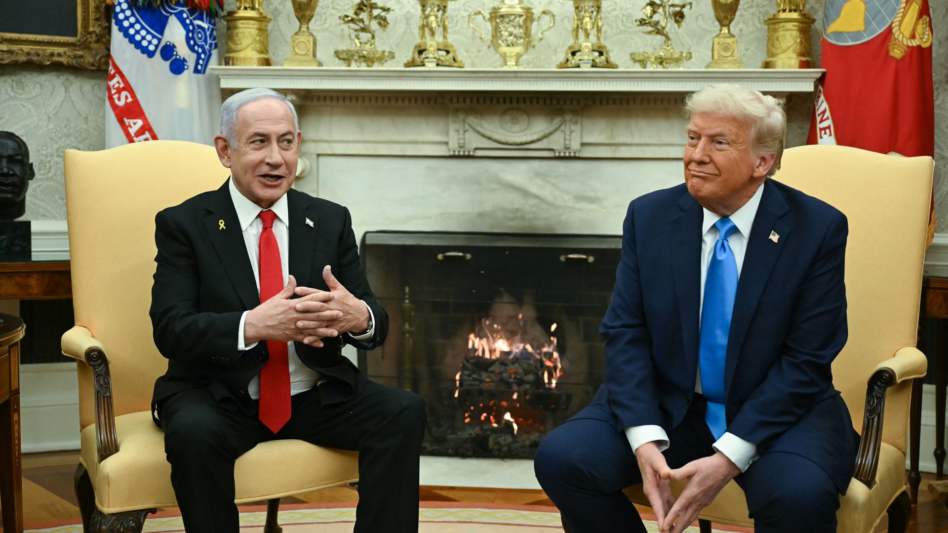 Netanyahu and Trump in February