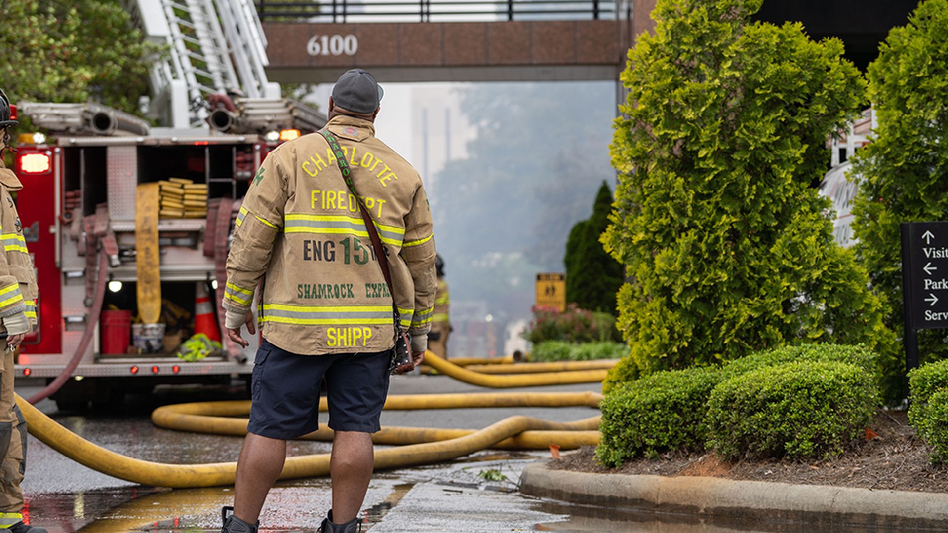 Firefighters fight a five-alarm in SouthPark.