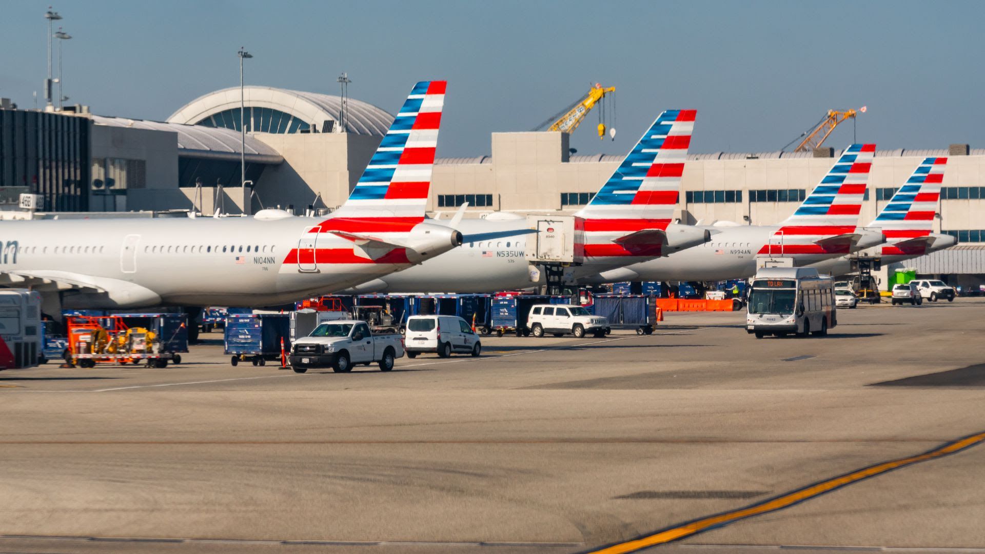 Planes on the ground at an airport