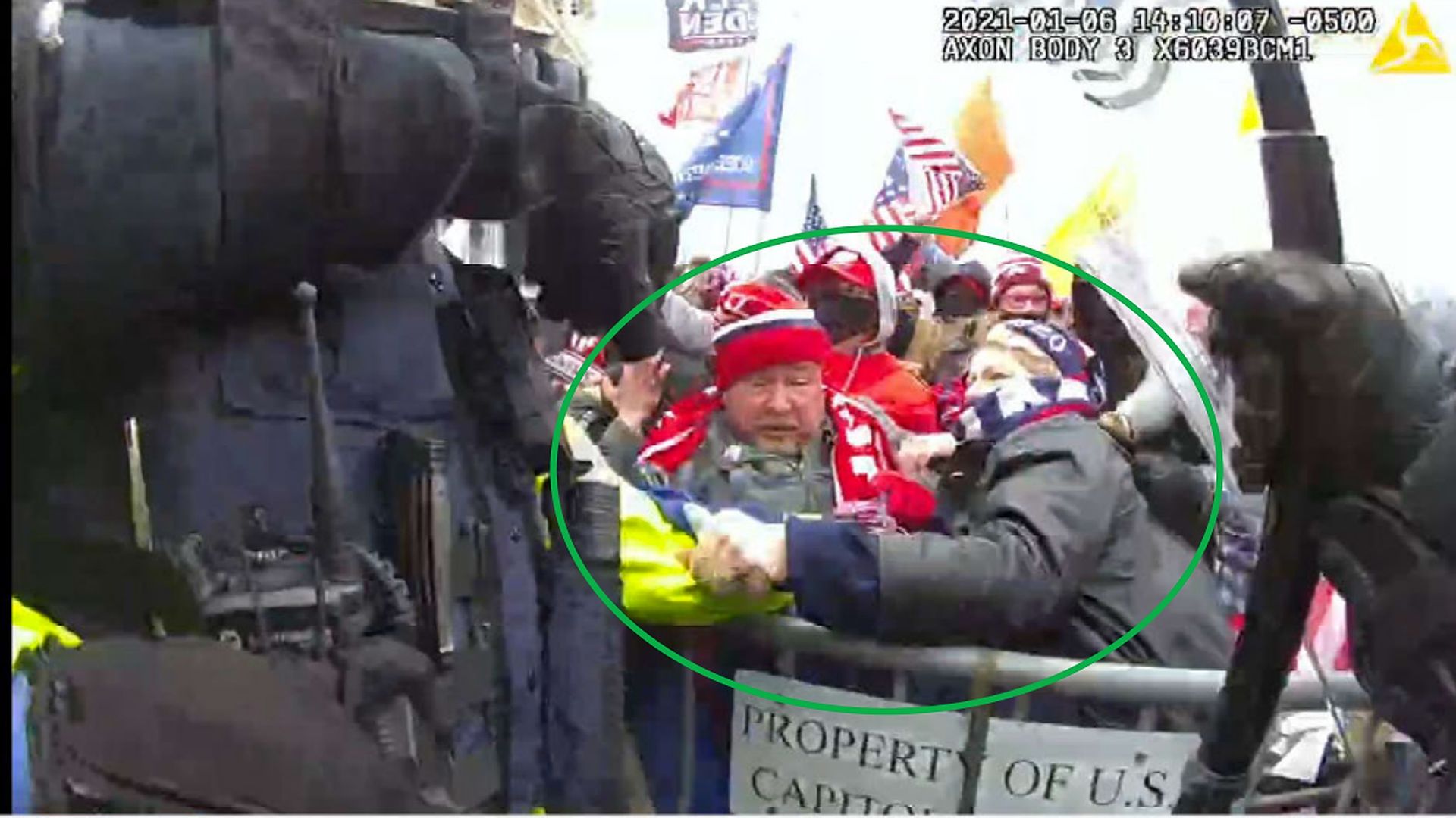 Mark Middleton and Jalise Middleton at the US Capitol on January 6, 2021.