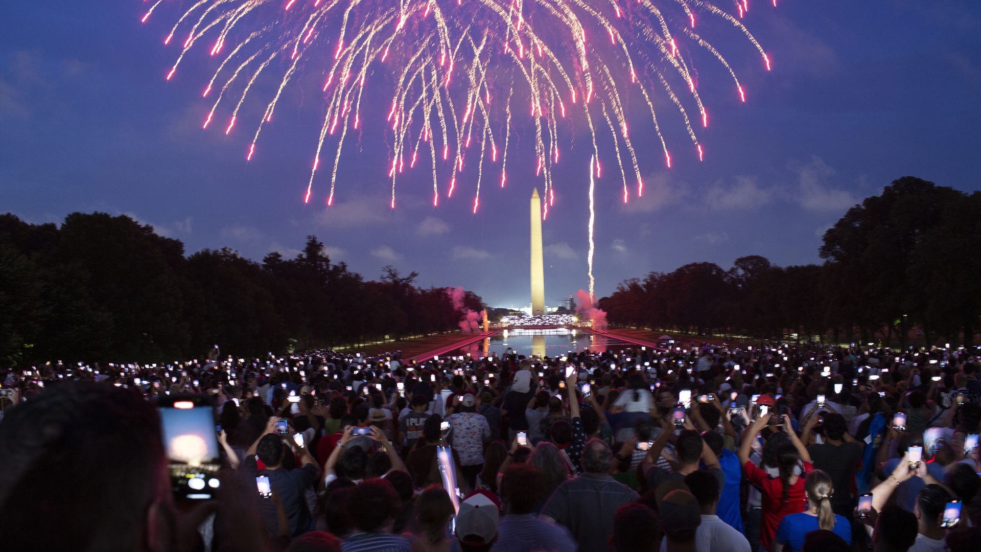 The fireworks show at the National Mall