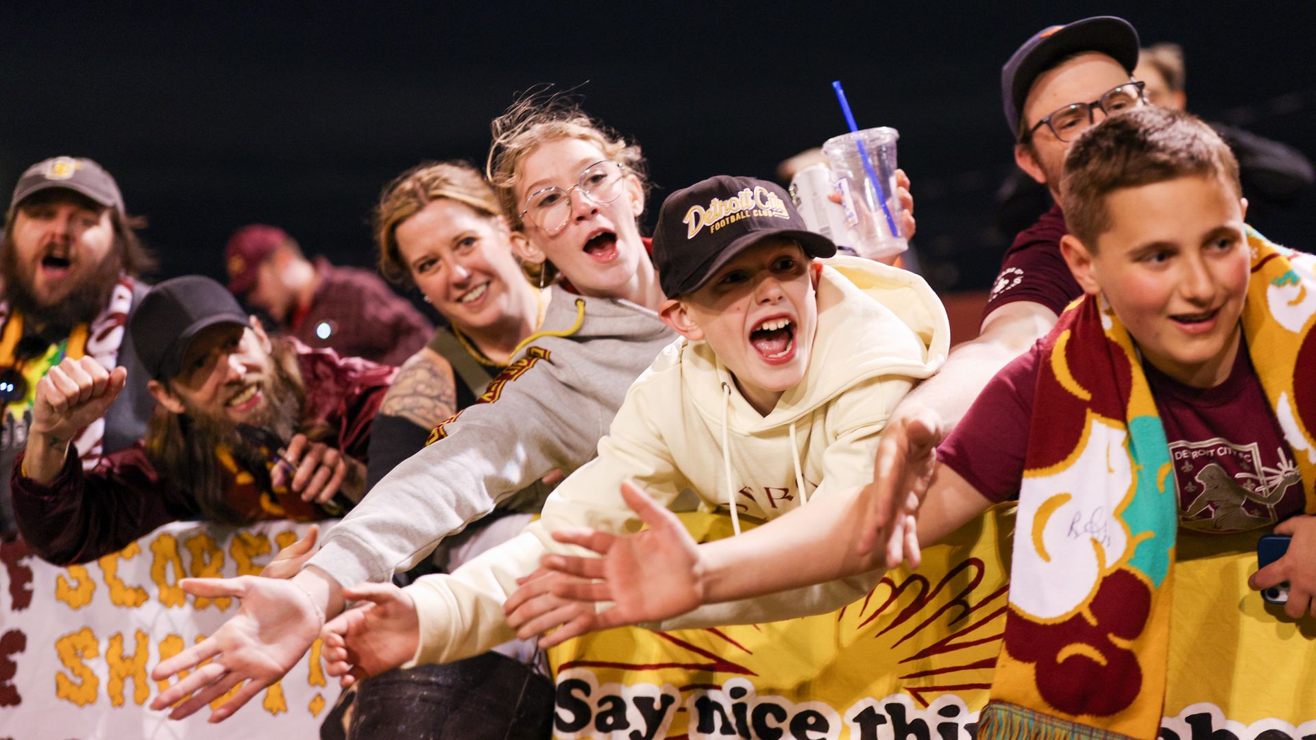 Detroit City FC supporters after a win at Keyworth Stadium in 2024. 