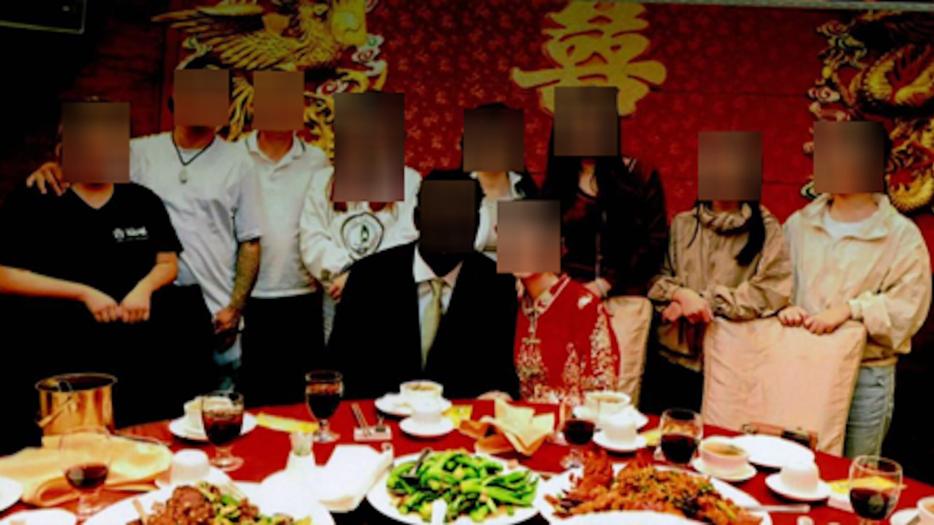 Photo from a sham wedding banquet, from the indictment. Photo: Department of Justice