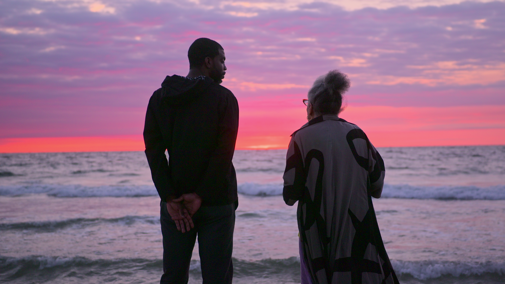 Stephen Satterfield and Dr. Jessica B. Harris in "High On The Hog" on Netflix