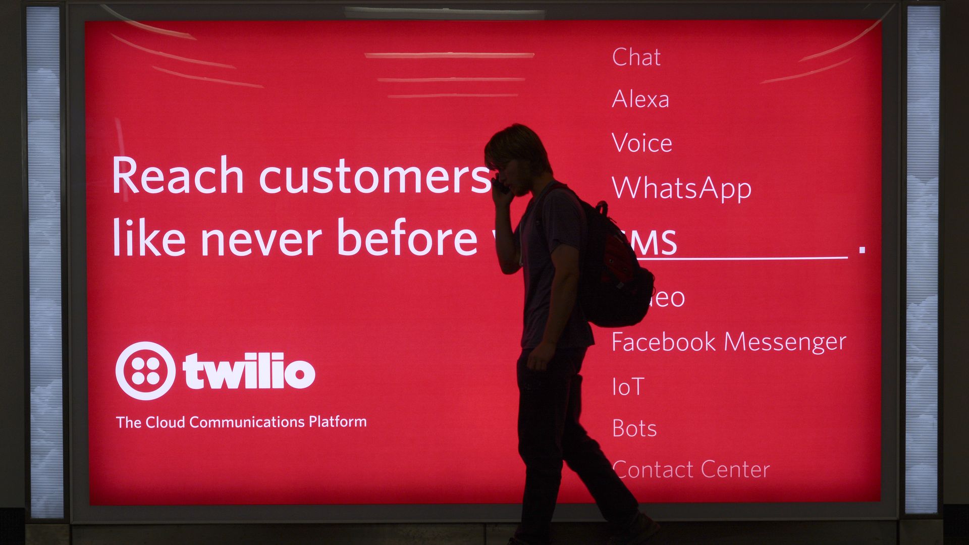 An advertisement at the San Fran airport of Twilio
