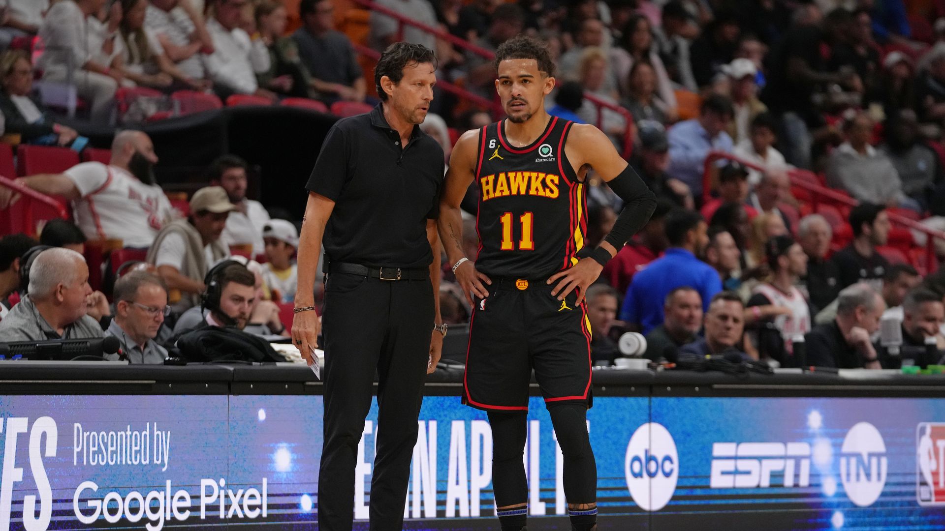 Download Trae Young And Hawks Fans Wallpaper